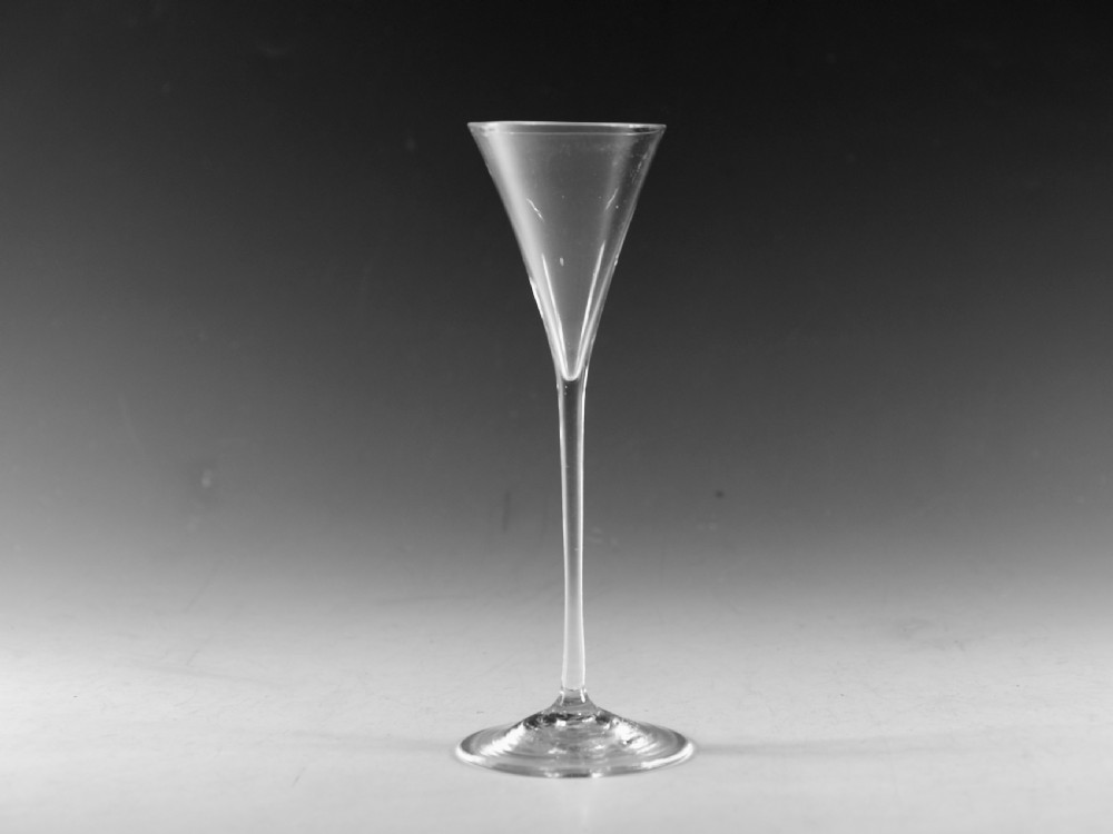 Antique glass - toasting glass English c1750
