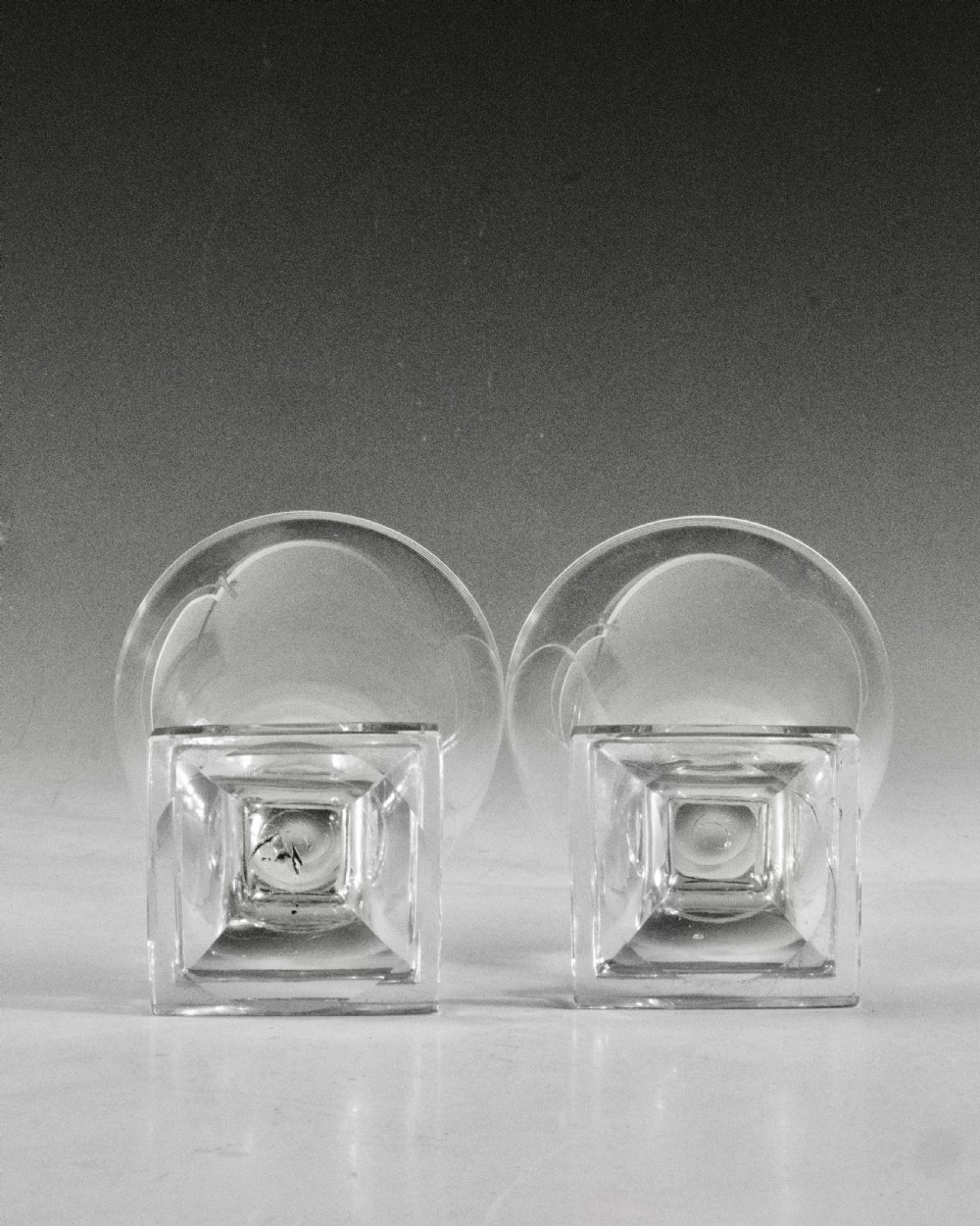 Antique glass - pair of rummers English c1830 View VI