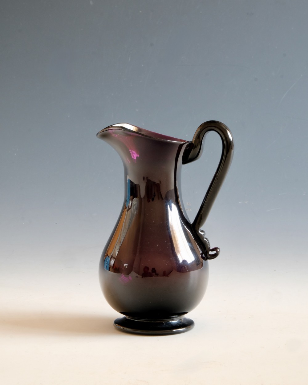 Antique glass - amethyst cream jug English c1830 View II
