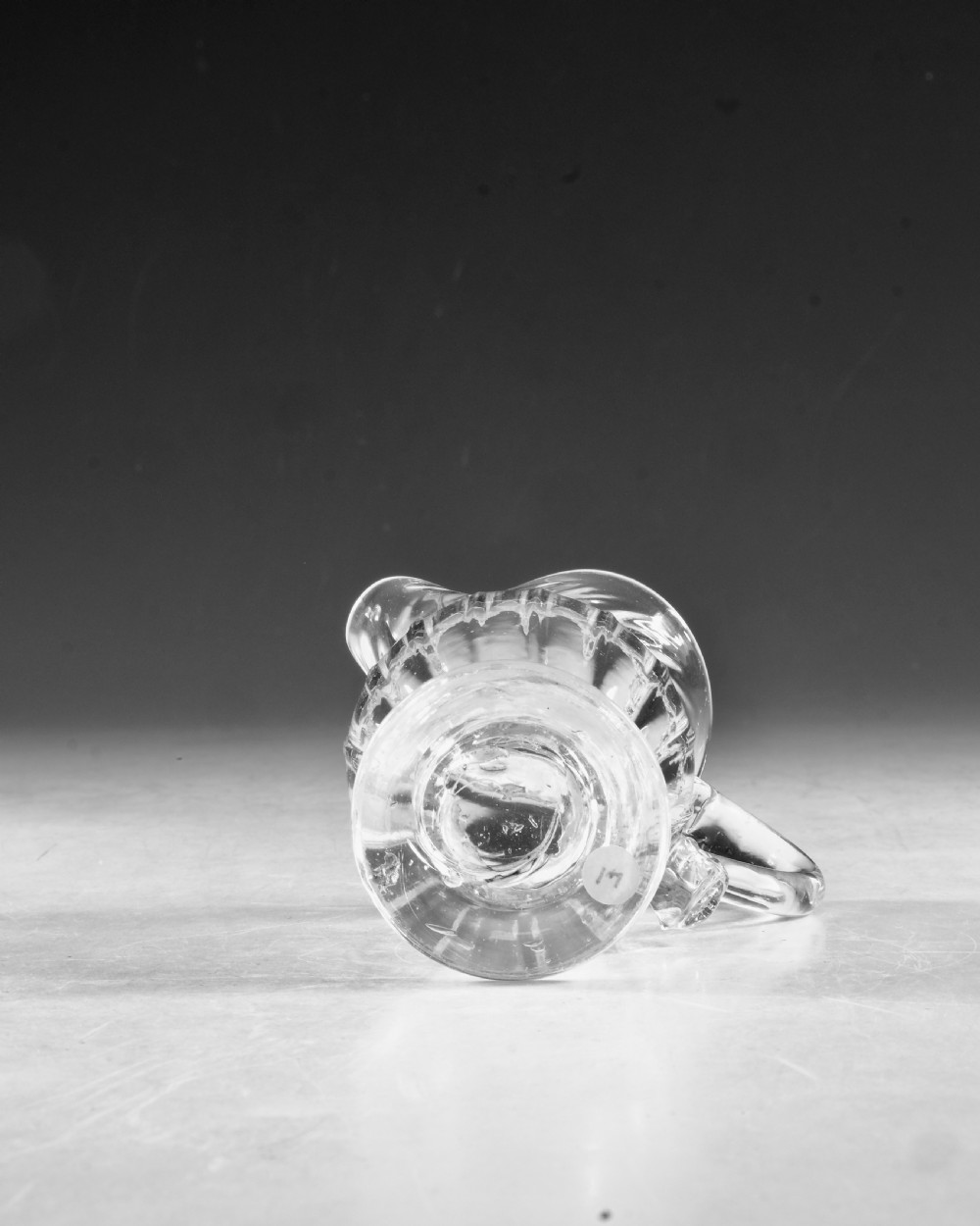 Antique glass - cream jug reticulated moulding English c1790 View VII