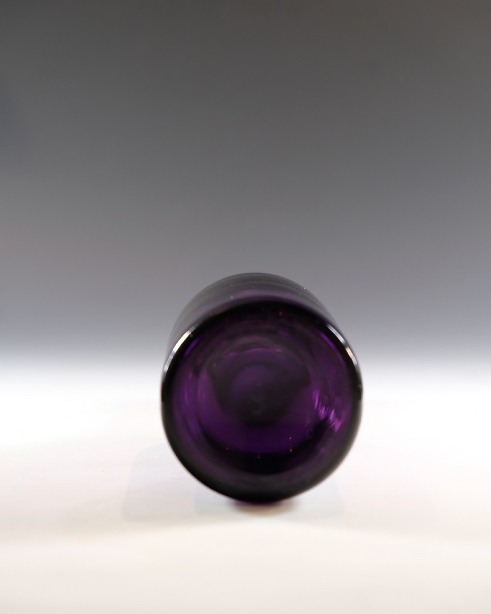 Antique glass - amethyst serving bottle English c1830 View VIII