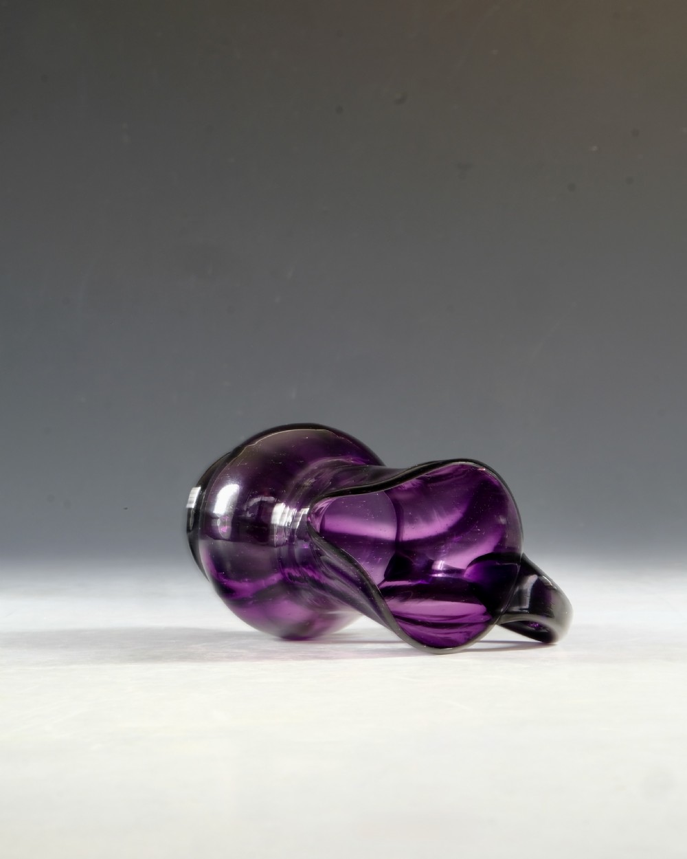 Antique glass - cream jug amethyst English c1790 View VI