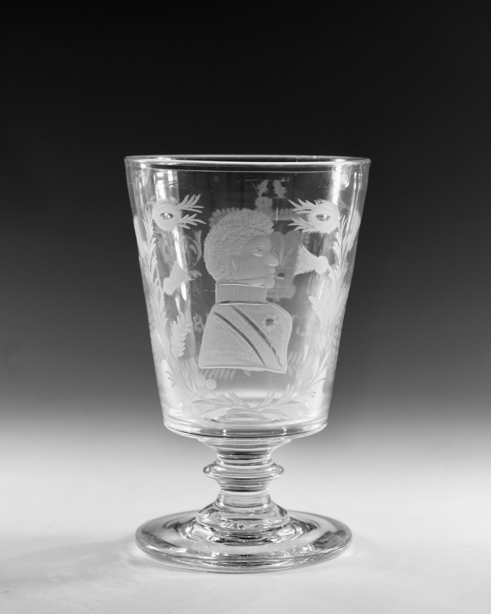 Antique glass - goblet Coronation of George IV 1821
 View II