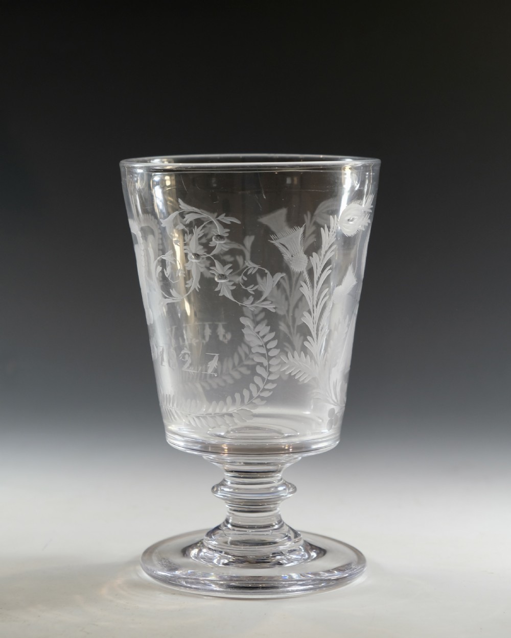 Antique glass - goblet Coronation of George IV 1821
 View III