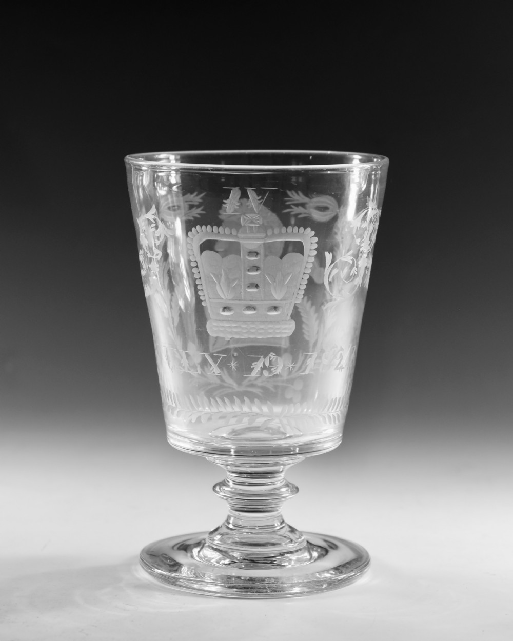Antique glass - goblet Coronation of George IV 1821
 View V