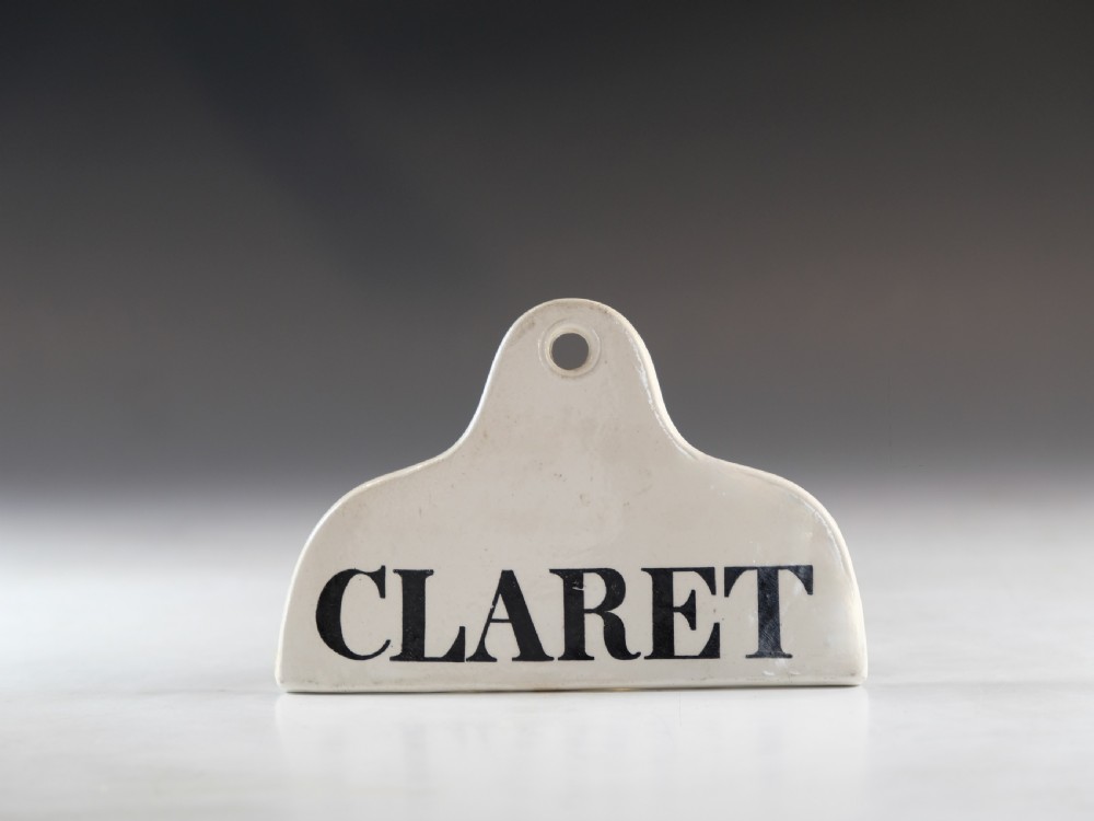 Bin label Claret English Mid 19th century