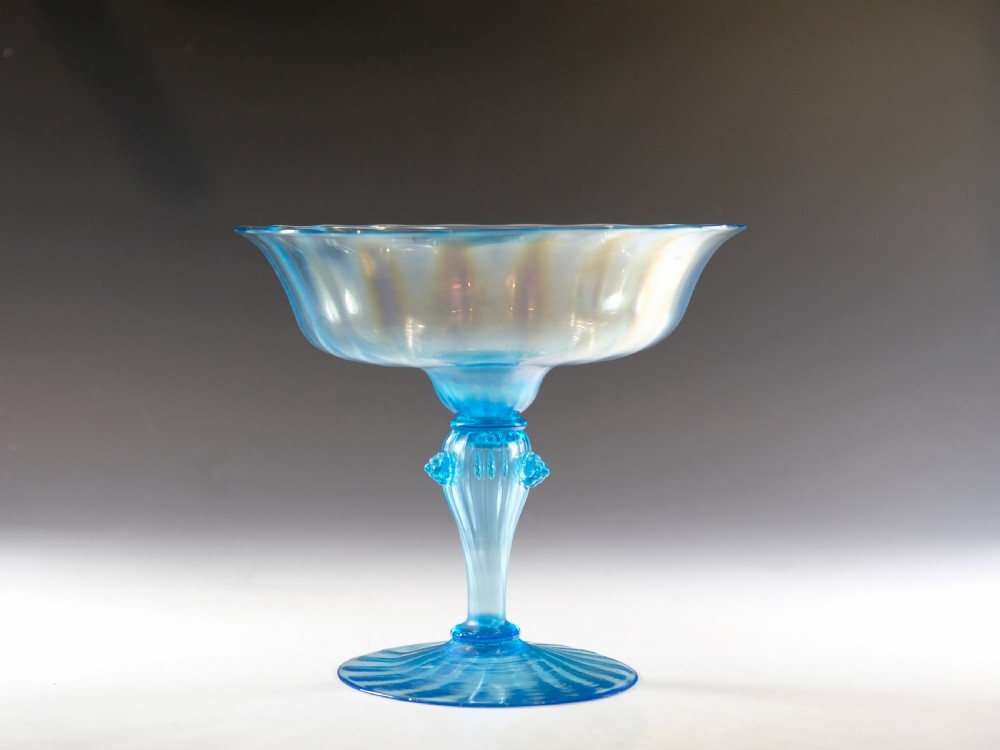 Antique glass - tazza by Walsh Walsh Birmingham 1932