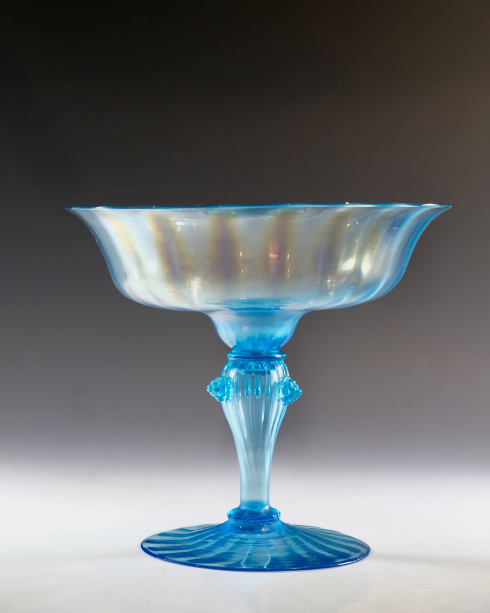 Antique glass - tazza by Walsh Walsh Birmingham 1932 View II