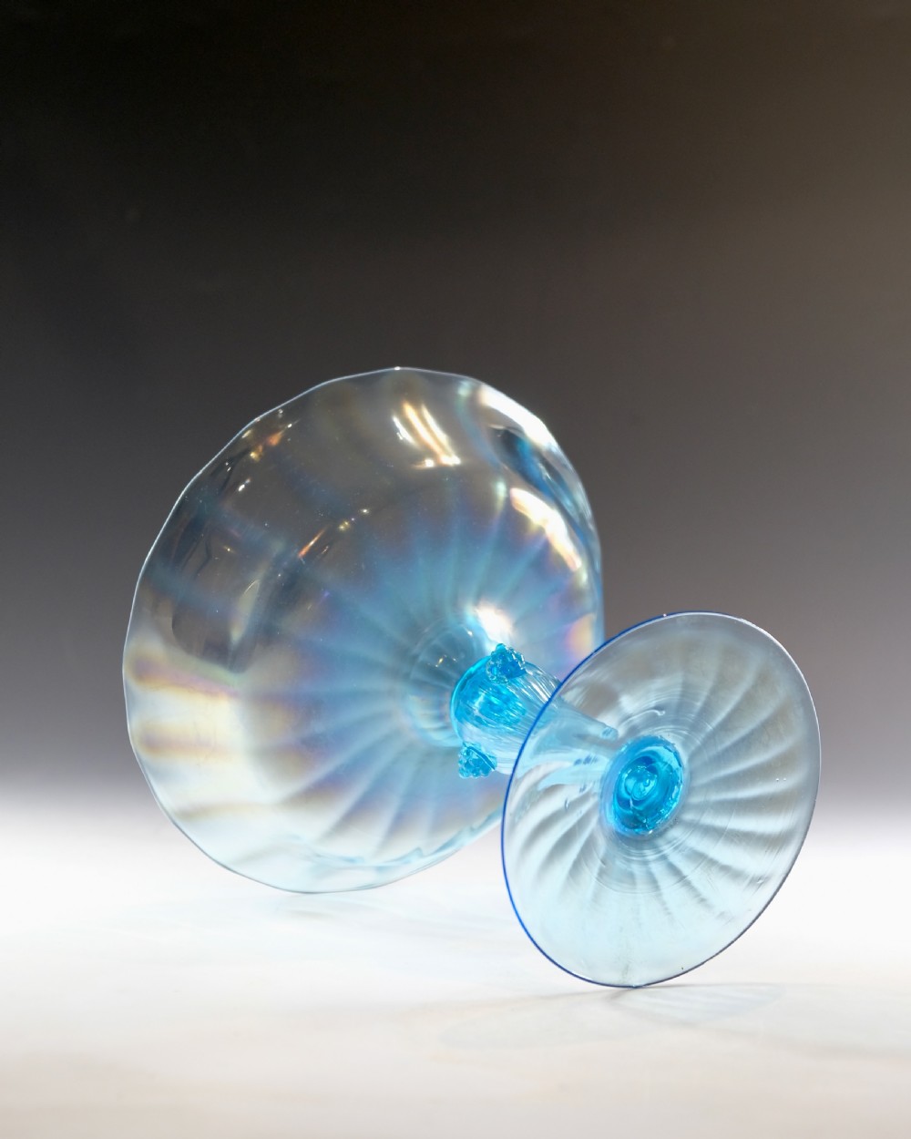 Antique glass - tazza by Walsh Walsh Birmingham 1932 View IV
