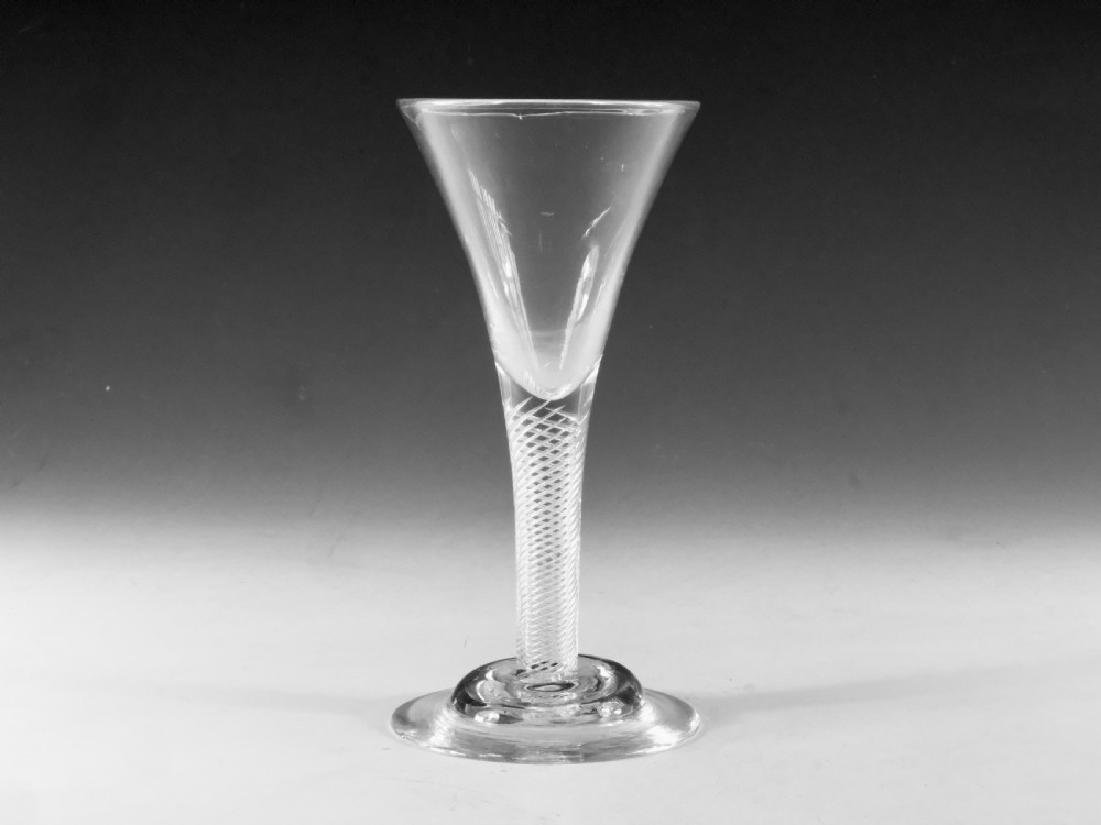 Antique glass - air twist goblet English c1755