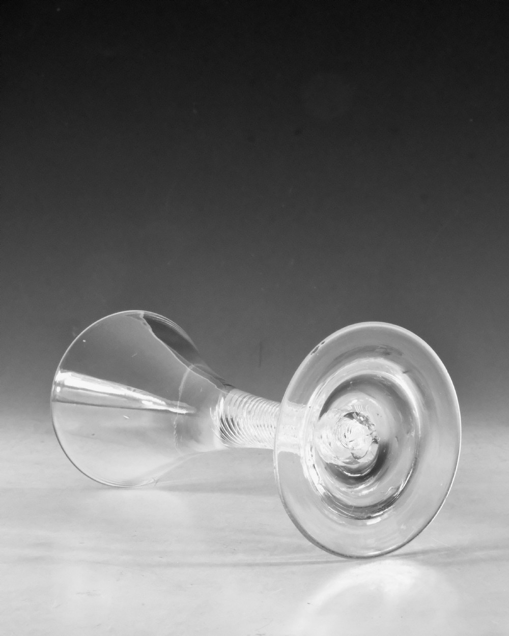 Antique glass - air twist goblet English c1755 View V