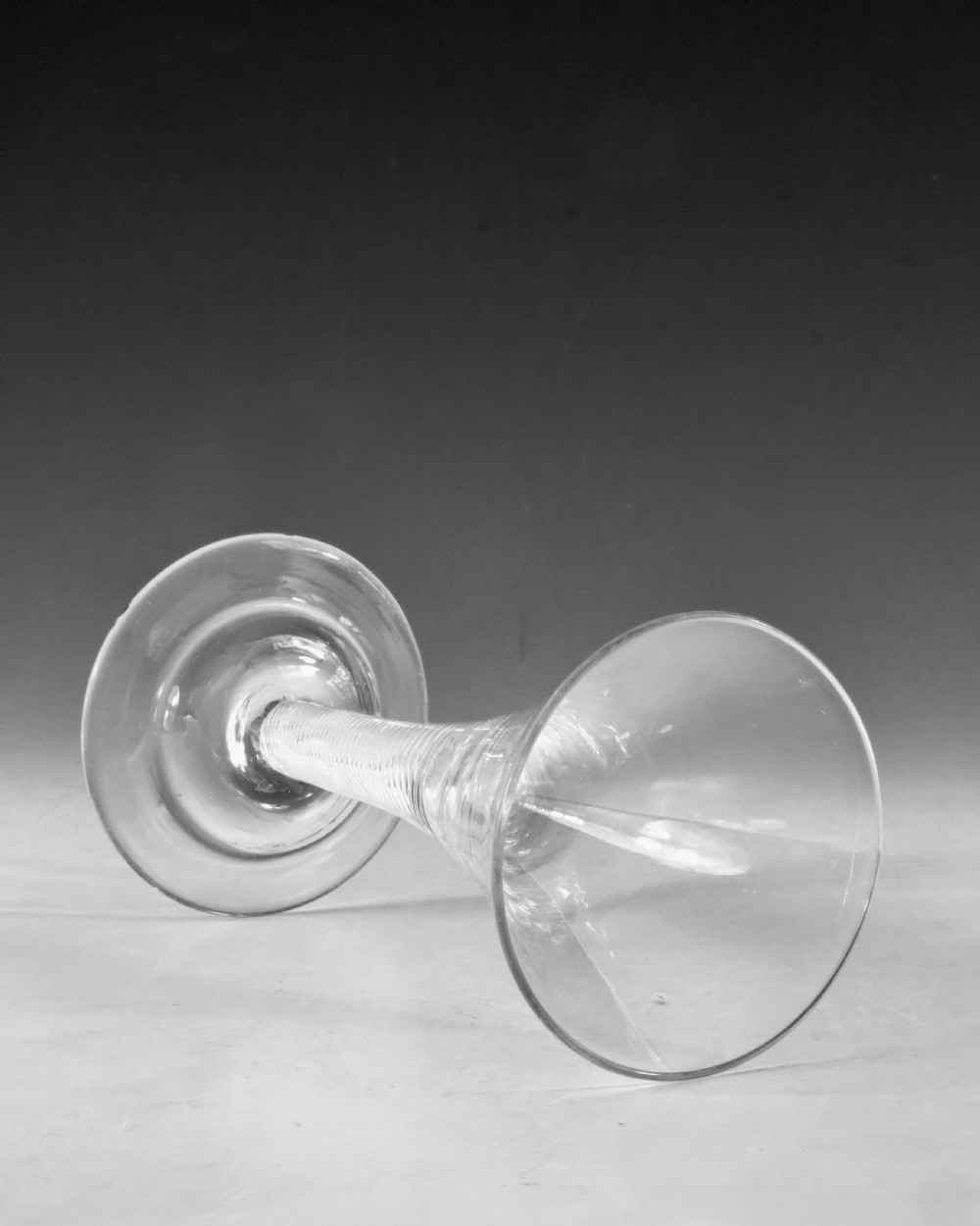 Antique glass - air twist goblet English c1755 View VI
