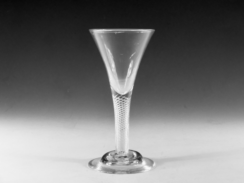 Antique glass - air twist goblet English c1755 View VII