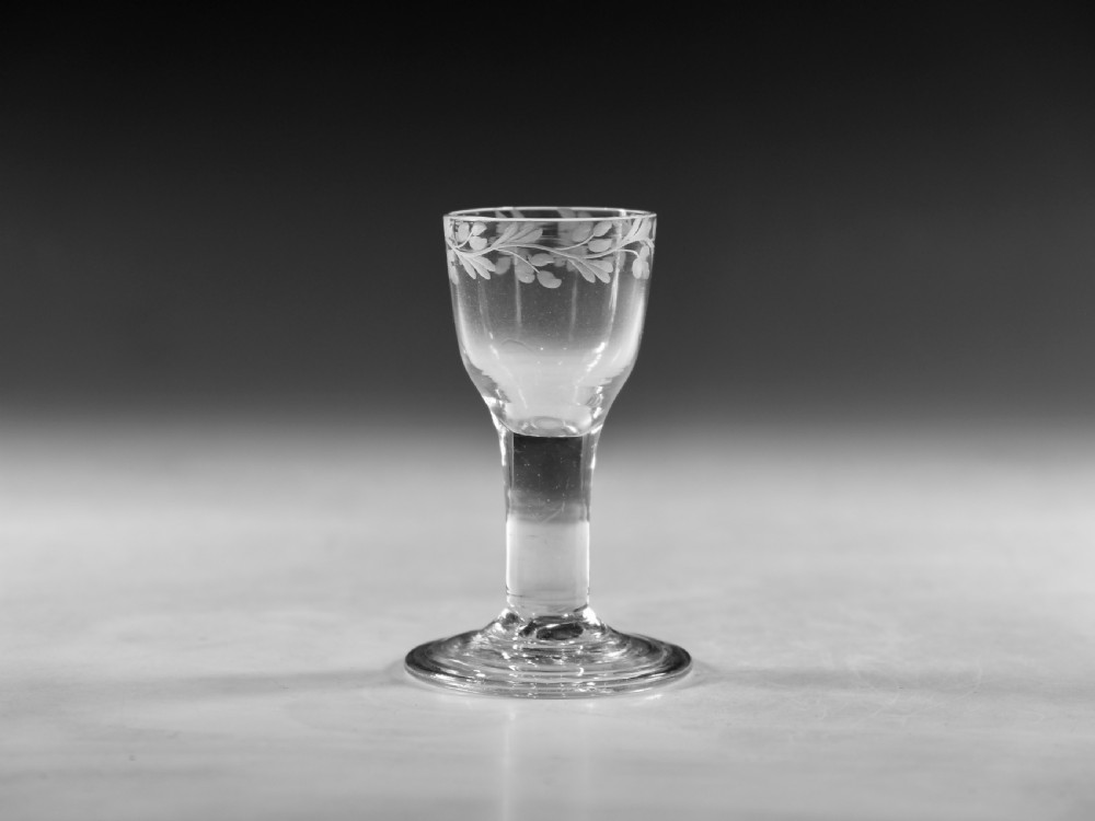 Antique glass - dram glass English c1770