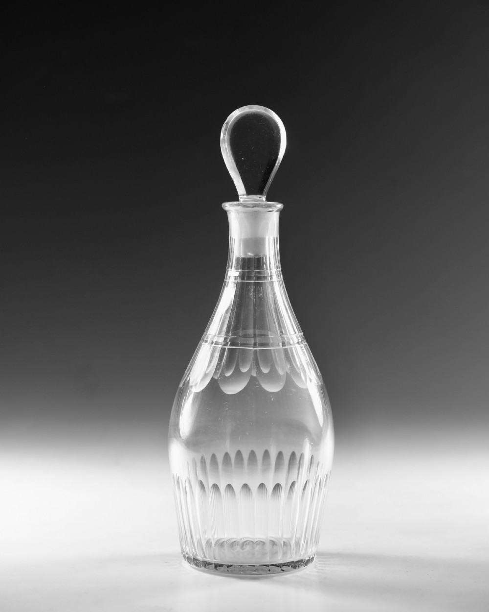 Antique glass - club decanter English c1770 View II