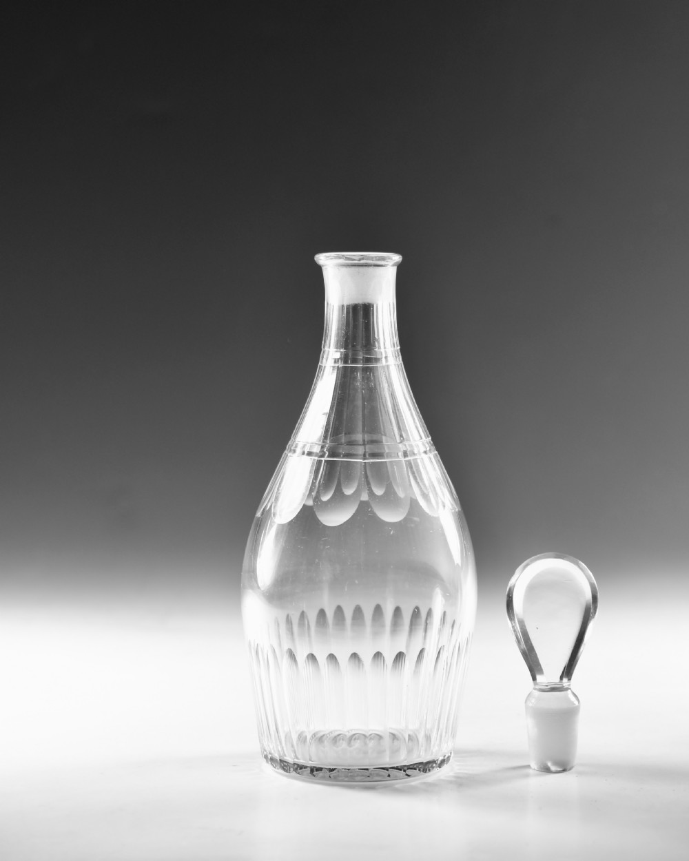Antique glass - club decanter English c1770 View III