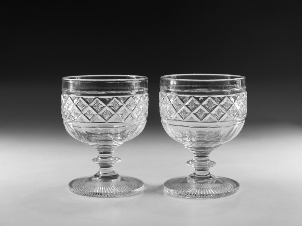 Georgian rummers pair Irish c1820