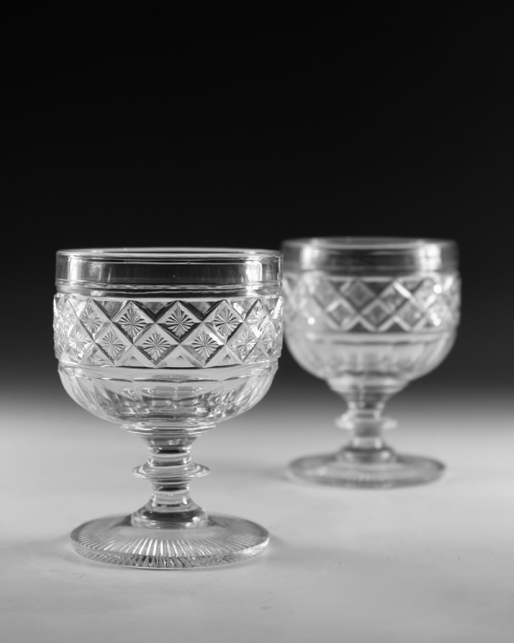 Georgian rummers pair Irish c1820 View III