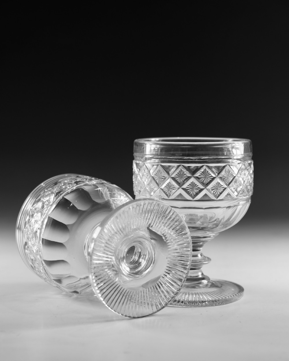 Georgian rummers pair Irish c1820 View V