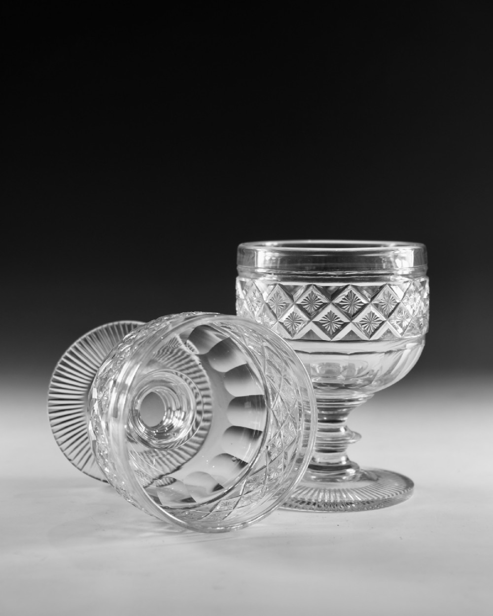 Georgian rummers pair Irish c1820 View VI
