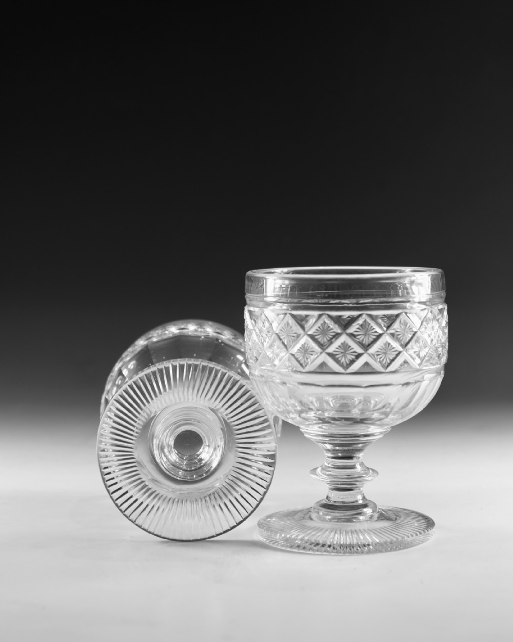 Georgian rummers pair Irish c1820 View VII