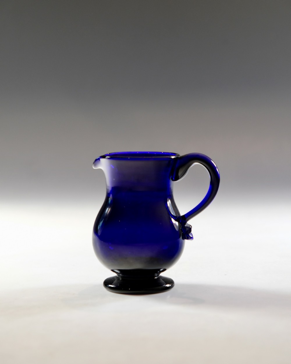 Antique cream jug blue English c1830 View II