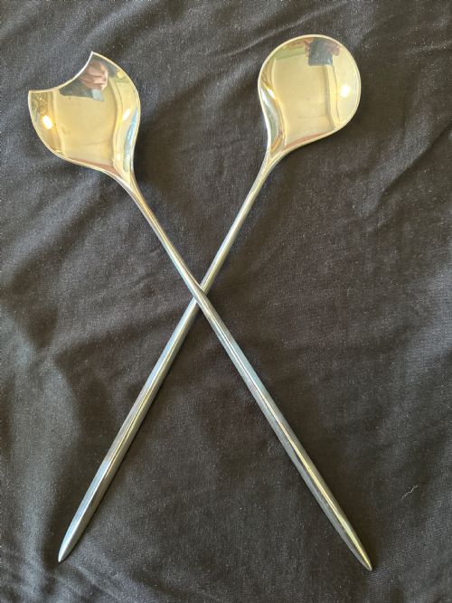 Sterling silver Danish salads/food servers by COHR, 258g 