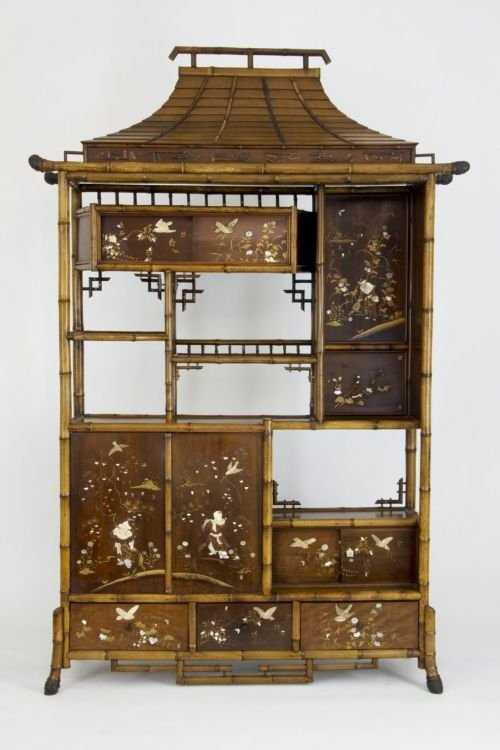 Bamboo Display Cabinet