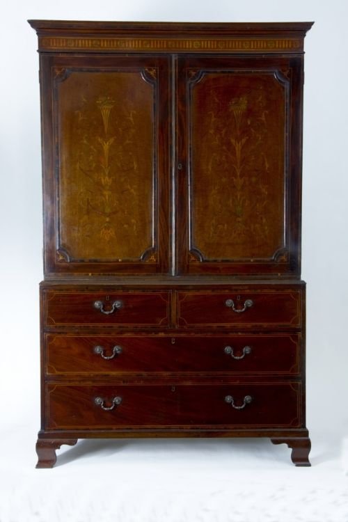 Inlaid Press Cupboard