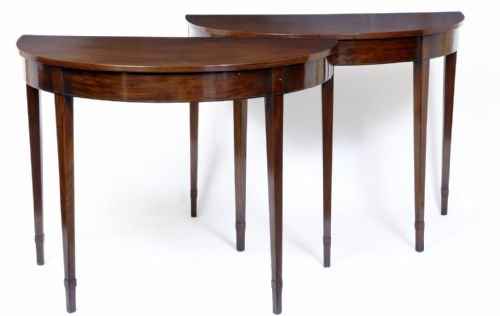 Pair Demi Lune Tables