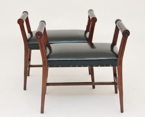Pair Oak Stools