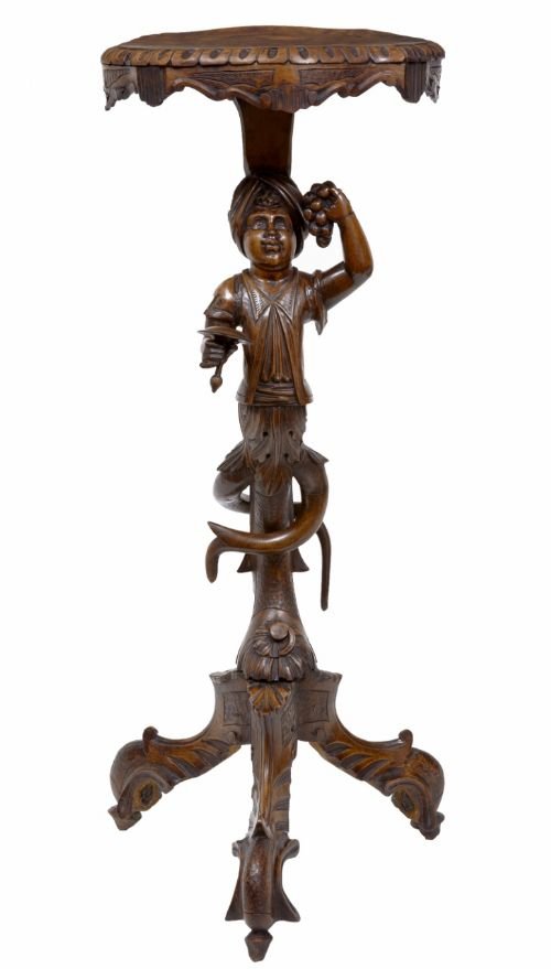 Walnut Jardinere Stand