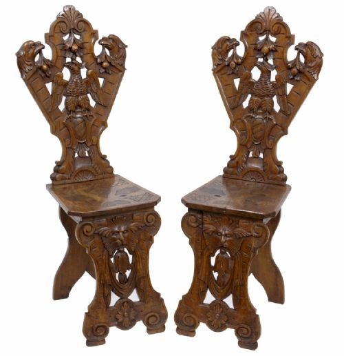 Pair Hall Chairs