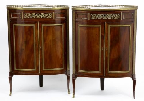 Pair Corner Cabinets