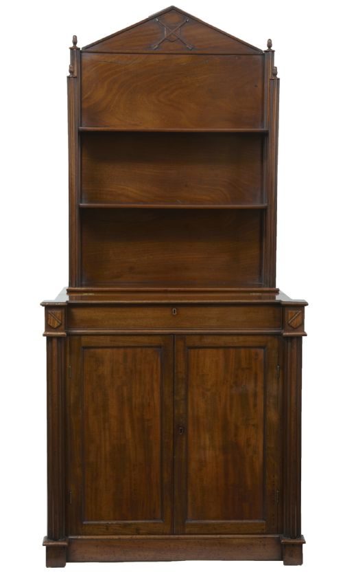 19TH CENTURY MAHOGANY WRITING CABINET - ADDITIONAL PHOTO 1