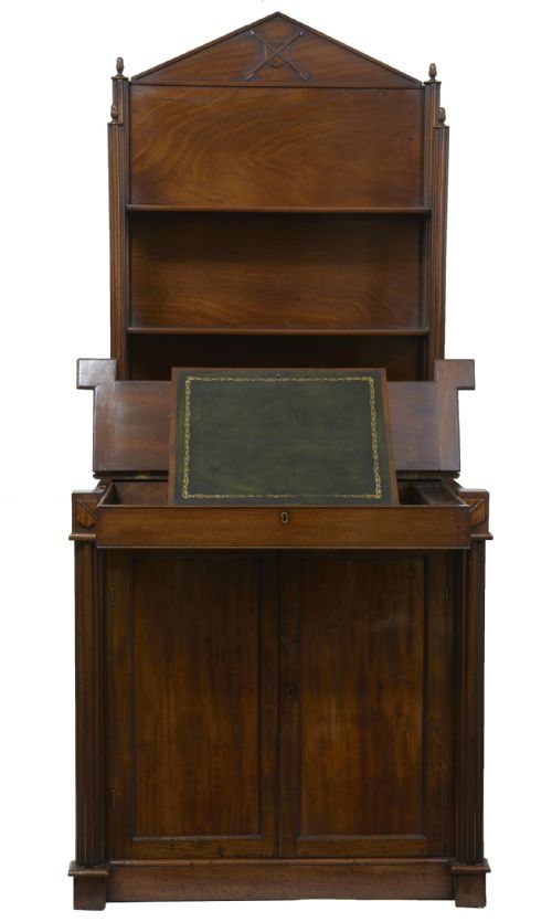 19TH CENTURY MAHOGANY WRITING CABINET - ADDITIONAL PHOTO 2