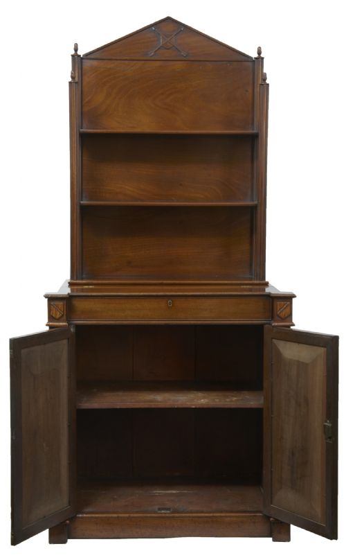 19TH CENTURY MAHOGANY WRITING CABINET - ADDITIONAL PHOTO 3