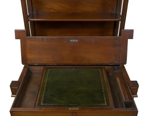 19TH CENTURY MAHOGANY WRITING CABINET - ADDITIONAL PHOTO 6