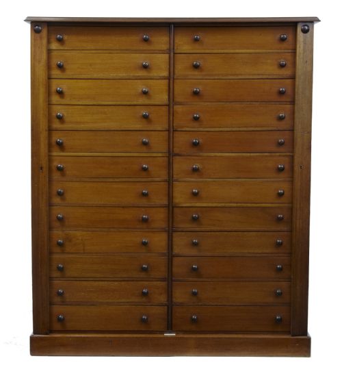 19th Century Mahogany Collectors Cabinet