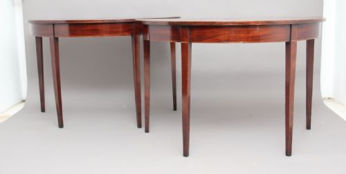 Pair Demi-lune Tables