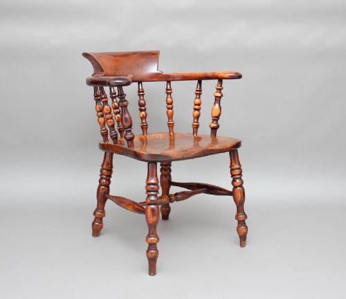 Yew Wood Captains Chair