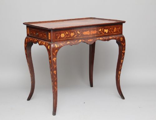 Early 19th Century Dutch Marquetry Silver Table