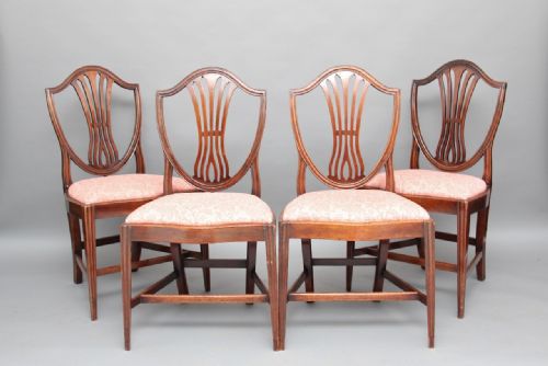 Set of Four 18th Century Hepplewhite Chairs