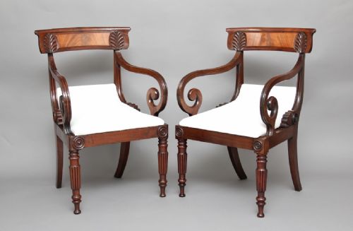 Pair 19th Century Library Chairs