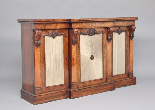 19th Century Rosewood Breakfront Cabinet