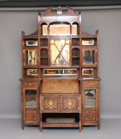 19th Century Inlaid Rosewood Cabinet