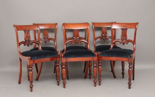 A Set of Six 19th Century Mahogany Side Chairs