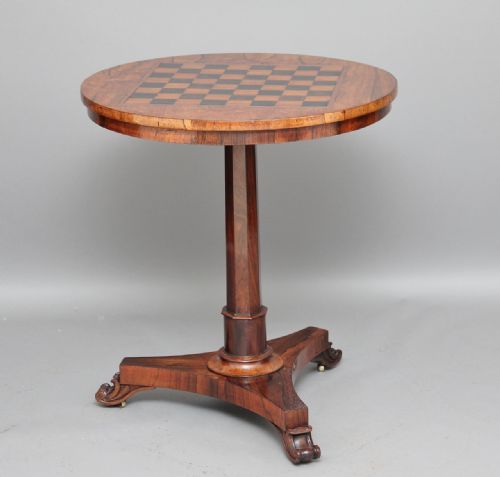 19th Century Rosewood Games Table