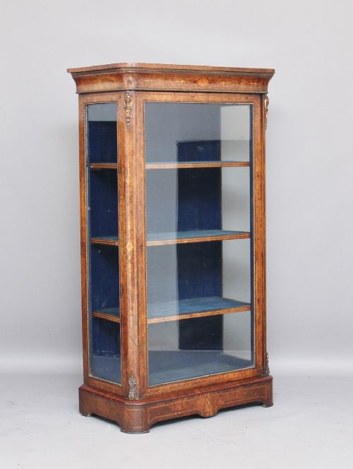 19th Century Walnut Display Cabinet