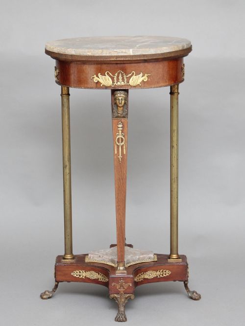 19th Century Mahogany & Ormolu Mounted Table / Stand